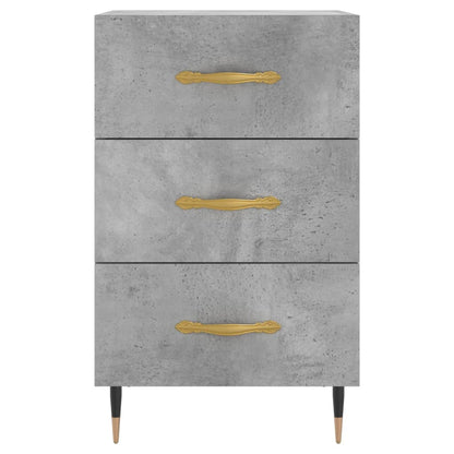 vidaXL Nachttisch Betongrau 40x40x66 cm Holzwerkstoff