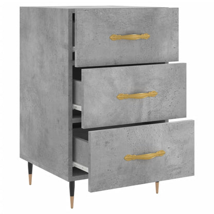 vidaXL Nachttisch Betongrau 40x40x66 cm Holzwerkstoff