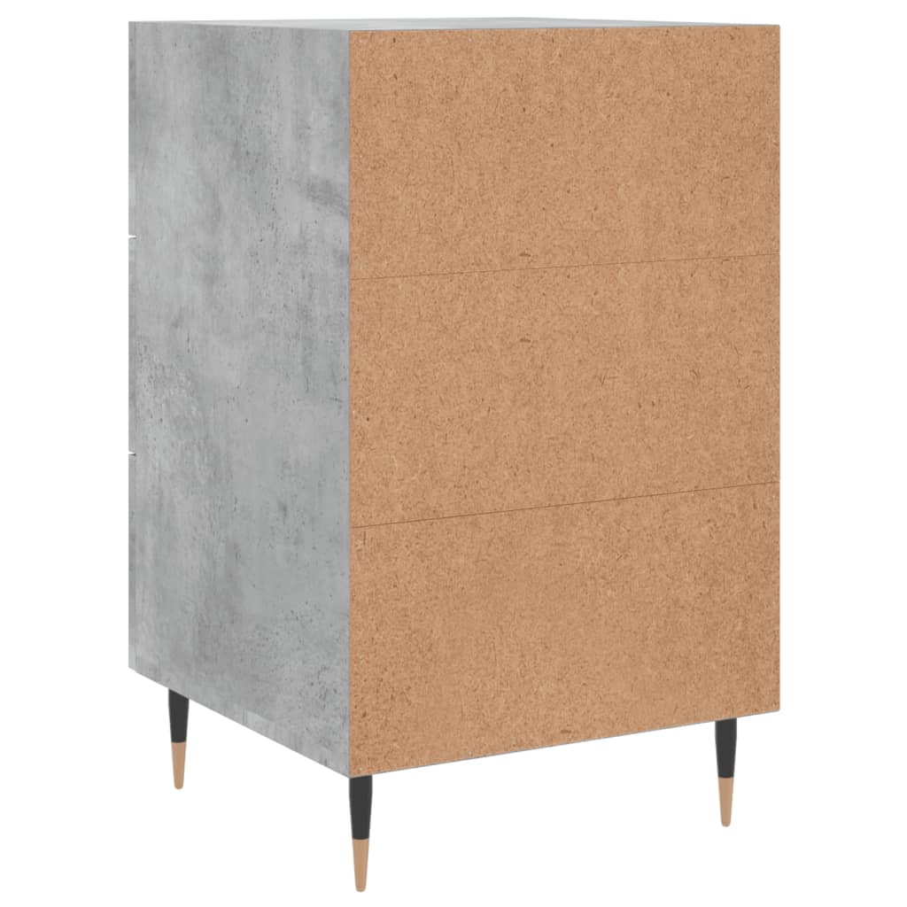 vidaXL Nachttisch Betongrau 40x40x66 cm Holzwerkstoff