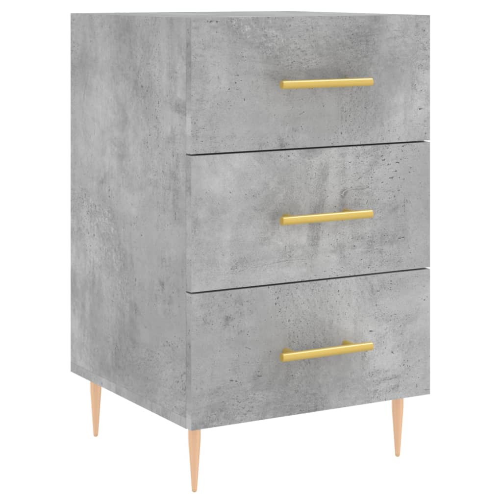 vidaXL Table de chevet gris béton 40x40x66 cm Bois d'ingénierie