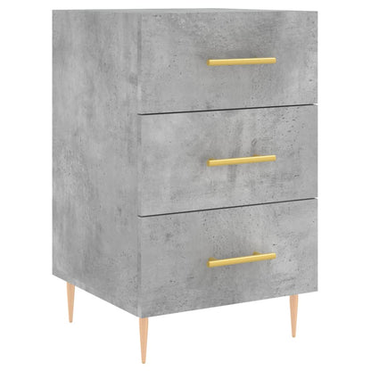 vidaXL Table de chevet gris béton 40x40x66 cm Bois d'ingénierie