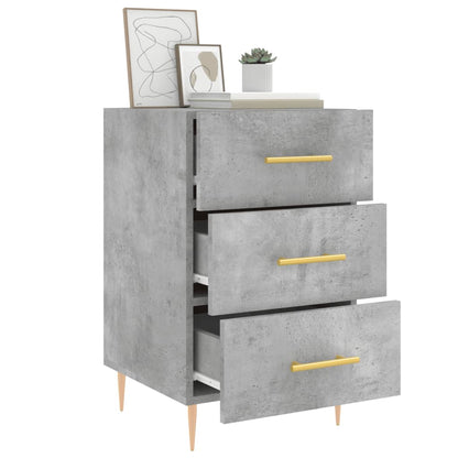 vidaXL Table de chevet gris béton 40x40x66 cm Bois d'ingénierie