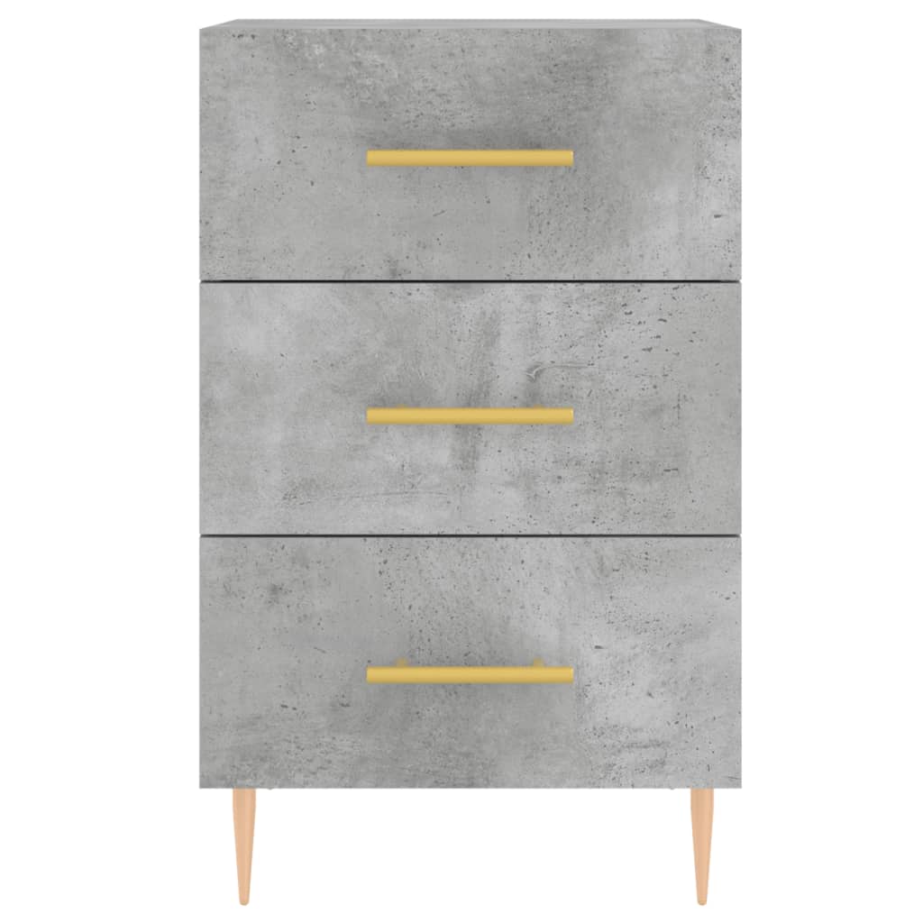 vidaXL Table de chevet gris béton 40x40x66 cm Bois d'ingénierie