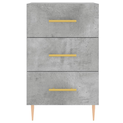vidaXL Table de chevet gris béton 40x40x66 cm Bois d'ingénierie