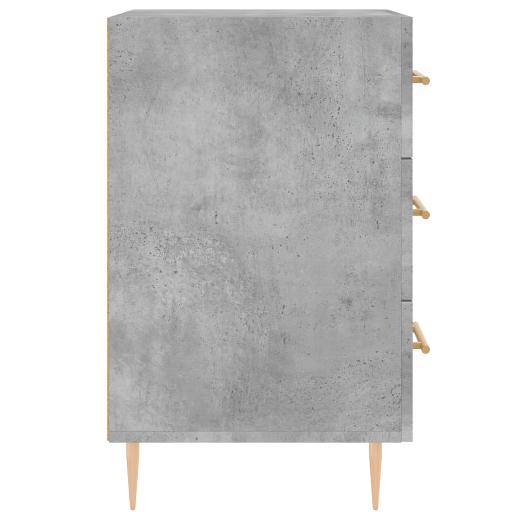 vidaXL Table de chevet gris béton 40x40x66 cm Bois d'ingénierie