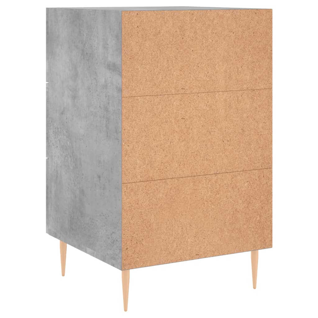 vidaXL Table de chevet gris béton 40x40x66 cm Bois d'ingénierie
