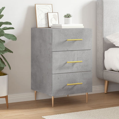 vidaXL Table de chevet gris béton 40x40x66 cm Bois d'ingénierie