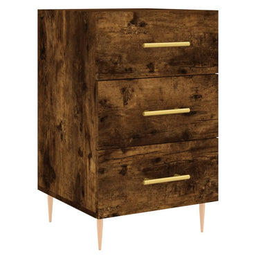 vidaXL Table de chevet chêne fumé 40x40x66 cm bois d'ingénierie