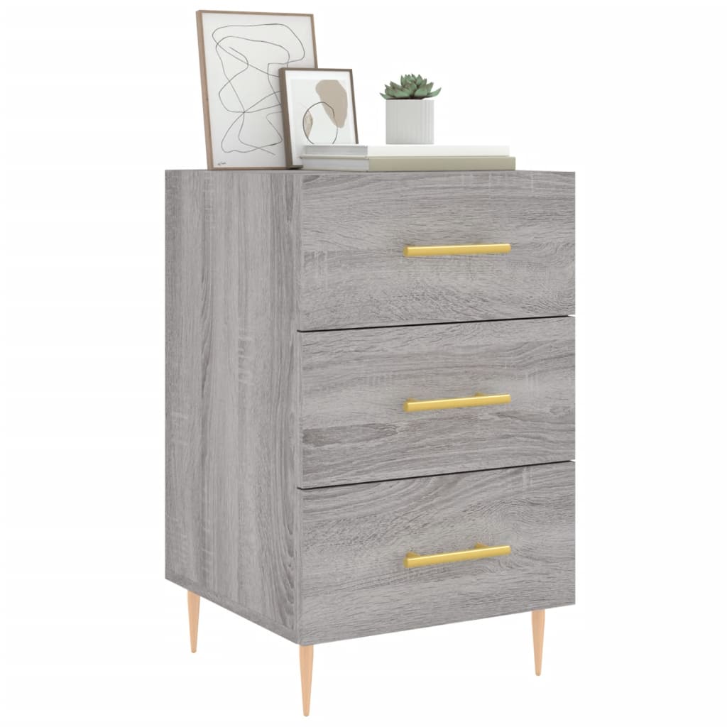 vidaXL Nachttisch Grau Sonoma 40x40x66 cm Holzwerkstoff
