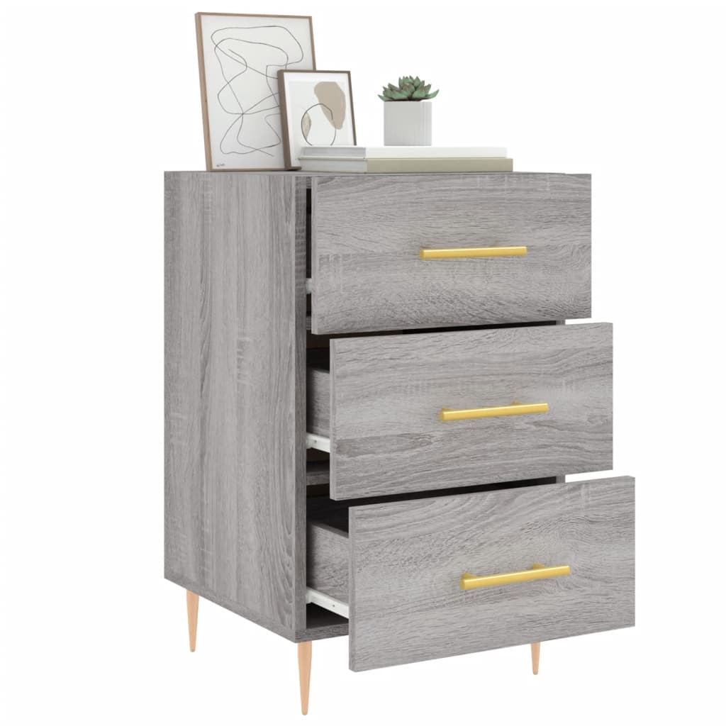 vidaXL Nachttisch Grau Sonoma 40x40x66 cm Holzwerkstoff