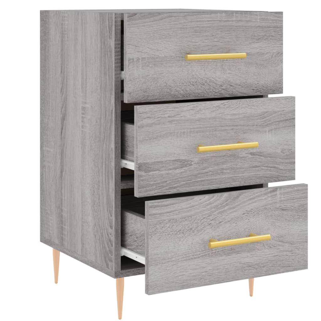 vidaXL Nachttisch Grau Sonoma 40x40x66 cm Holzwerkstoff