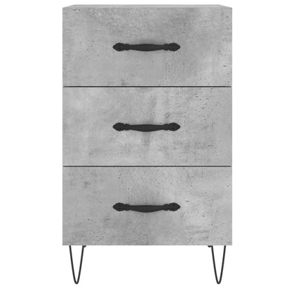 vidaXL Table de chevet gris béton 40x40x66 cm Bois d'ingénierie