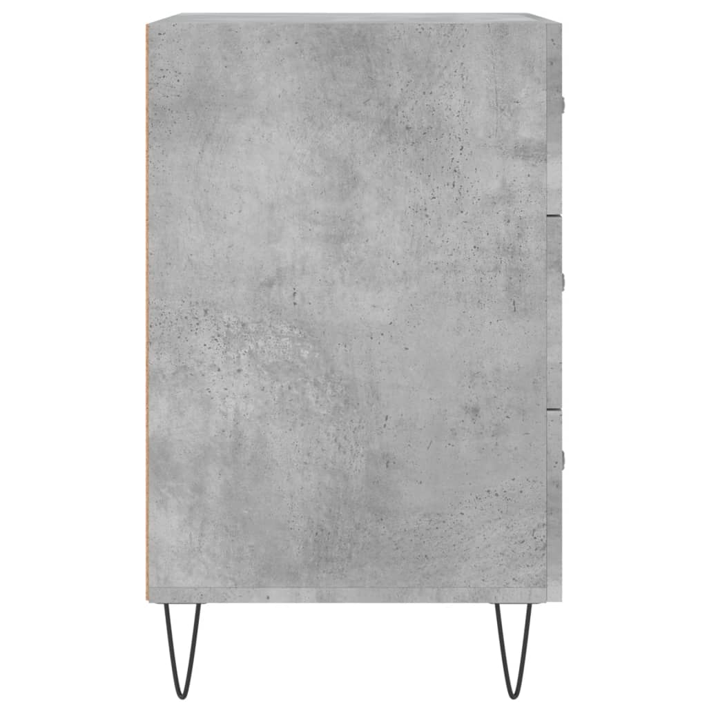 vidaXL Table de chevet gris béton 40x40x66 cm Bois d'ingénierie