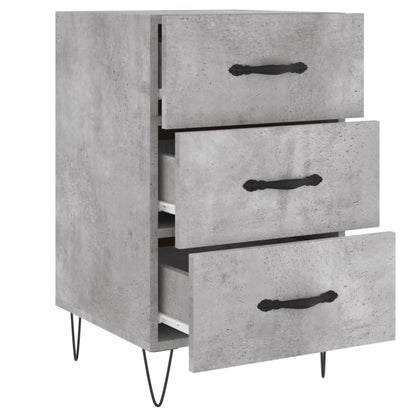 vidaXL Table de chevet gris béton 40x40x66 cm Bois d'ingénierie
