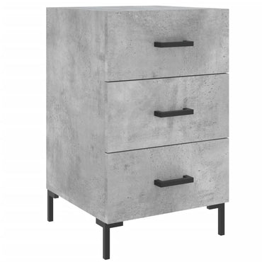 vidaXL Table de chevet gris béton 40x40x66 cm Bois d'ingénierie