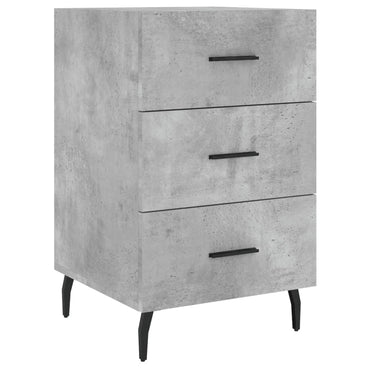 vidaXL Nachttisch Betongrau 40x40x66 cm Holzwerkstoff