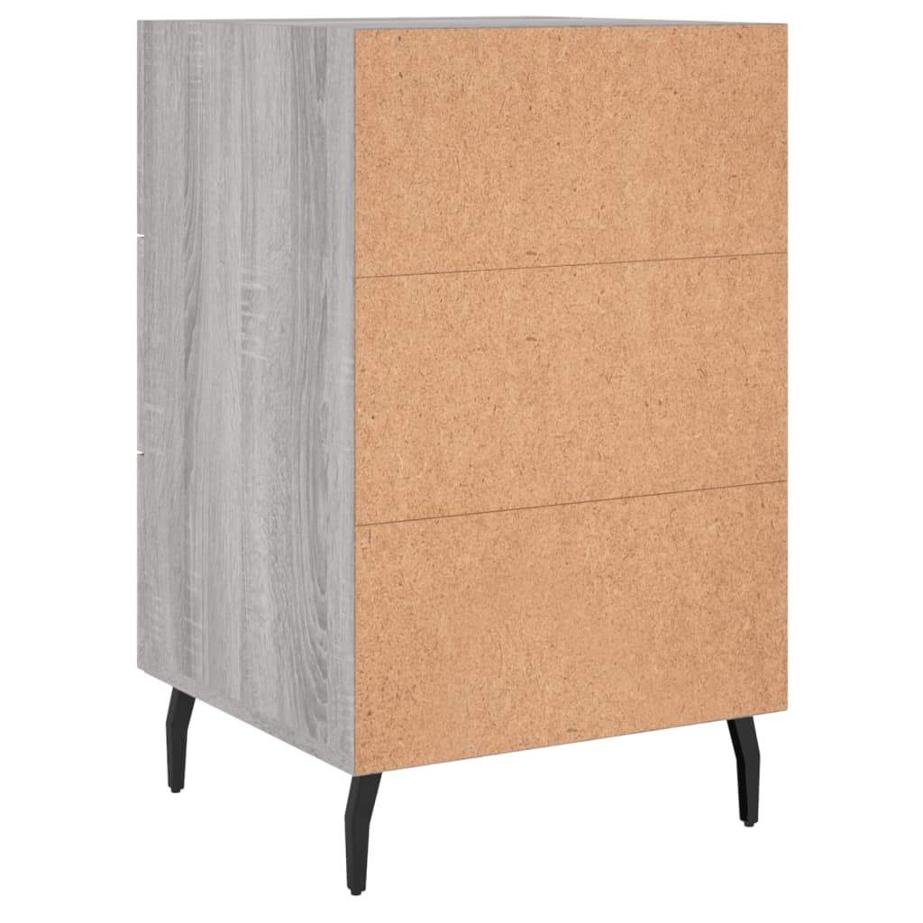 vidaXL Nachttisch Grau Sonoma 40x40x66 cm Holzwerkstoff
