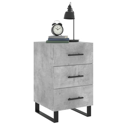 vidaXL Nachttisch Betongrau 40x40x66 cm Holzwerkstoff