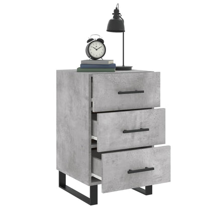vidaXL Nachttisch Betongrau 40x40x66 cm Holzwerkstoff