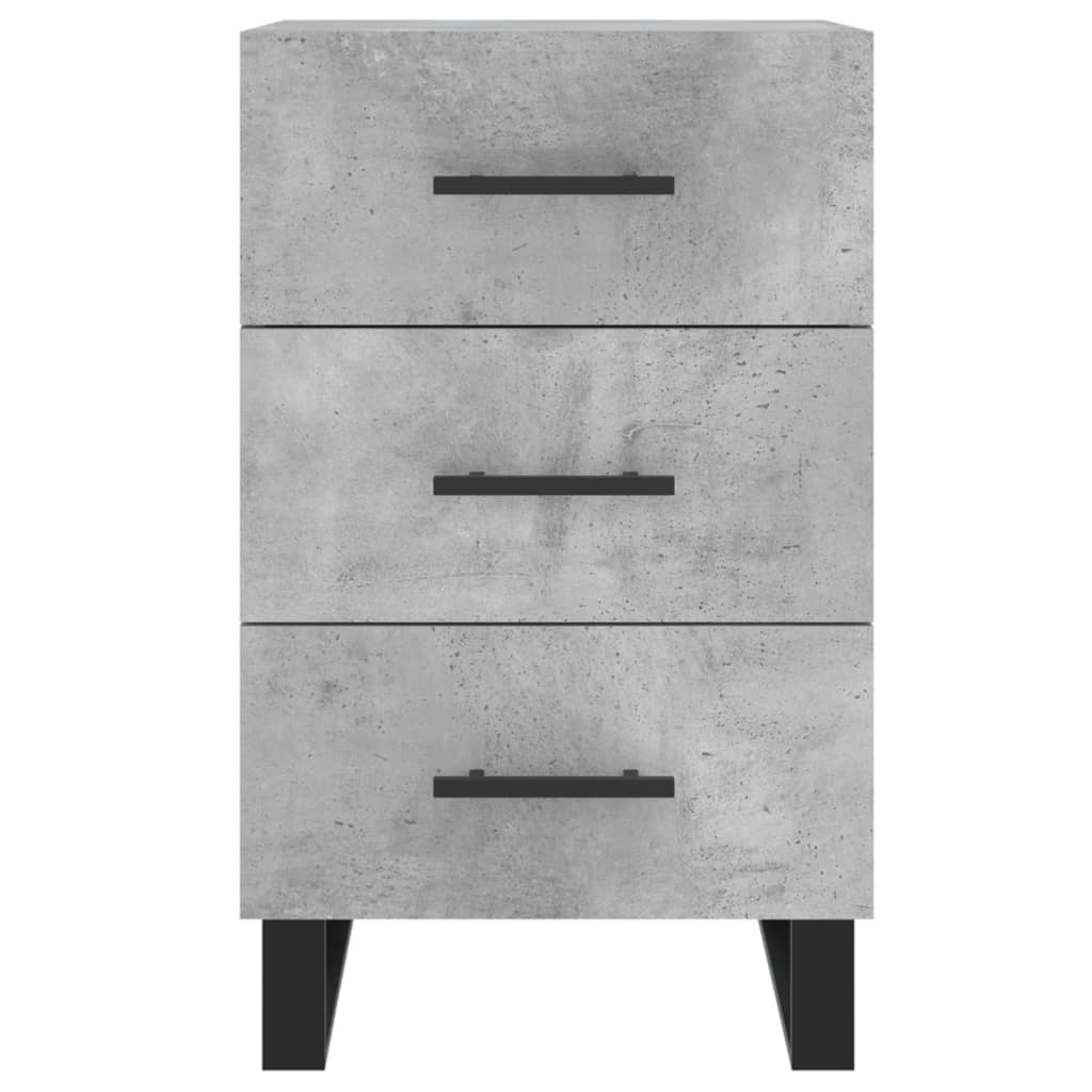 vidaXL Nachttisch Betongrau 40x40x66 cm Holzwerkstoff