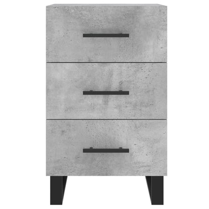 vidaXL Nachttisch Betongrau 40x40x66 cm Holzwerkstoff