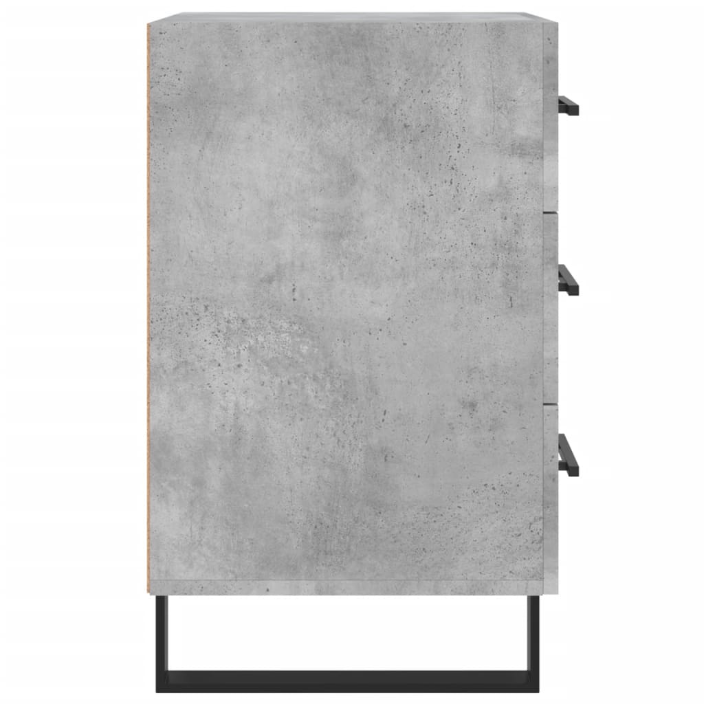 vidaXL Nachttisch Betongrau 40x40x66 cm Holzwerkstoff