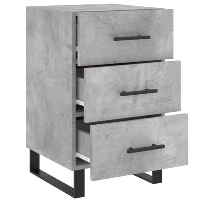 vidaXL Nachttisch Betongrau 40x40x66 cm Holzwerkstoff