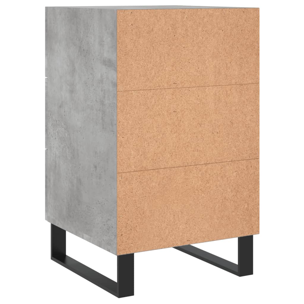 vidaXL Nachttisch Betongrau 40x40x66 cm Holzwerkstoff