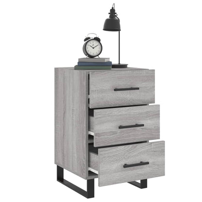 vidaXL Nachttisch Grau Sonoma 40x40x66 cm Holzwerkstoff