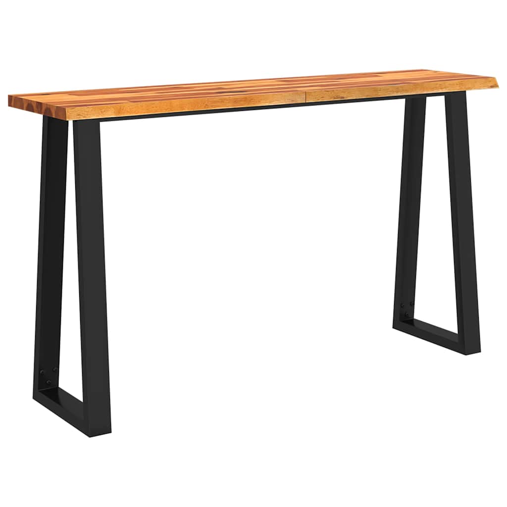 vidaXL Console en bois d'acacia massif bord vif 140x40x80 cm