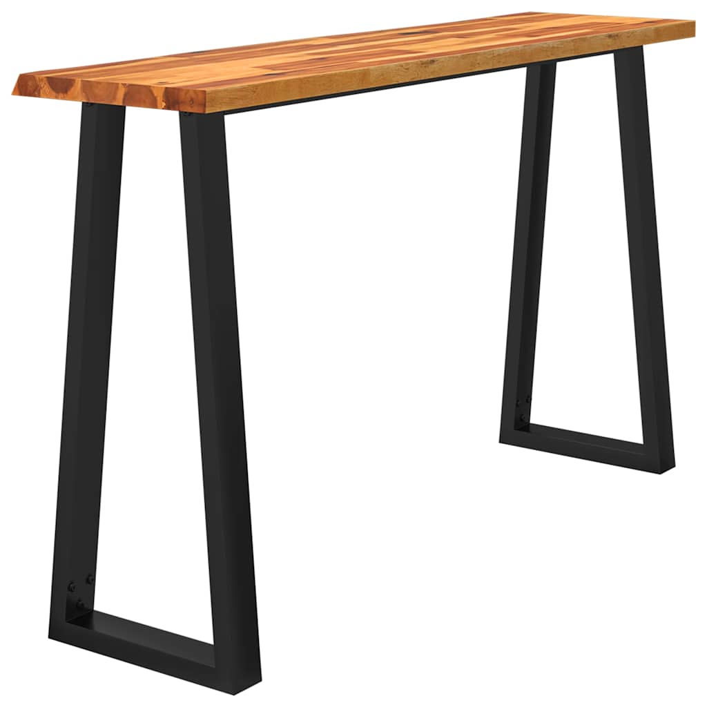 vidaXL Console en bois d'acacia massif bord vif 140x40x80 cm