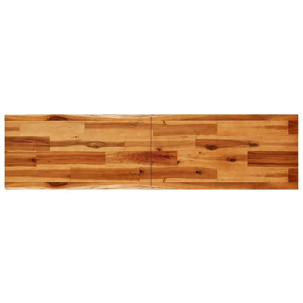 vidaXL Console en bois d'acacia massif bord vif 140x40x80 cm