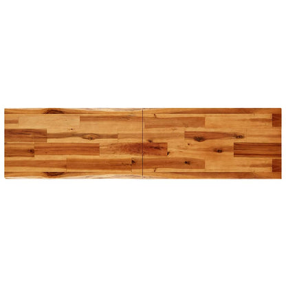 vidaXL Console en bois d'acacia massif bord vif 140x40x80 cm
