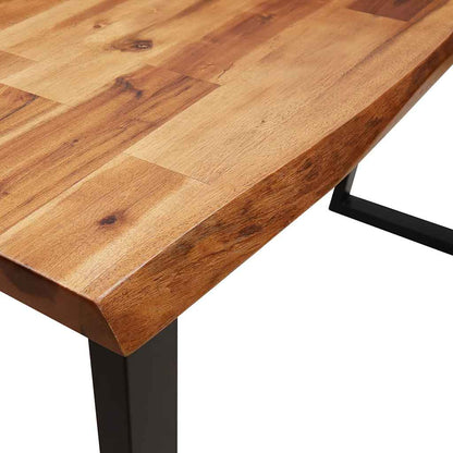 vidaXL Console en bois d'acacia massif bord vif 140x40x80 cm