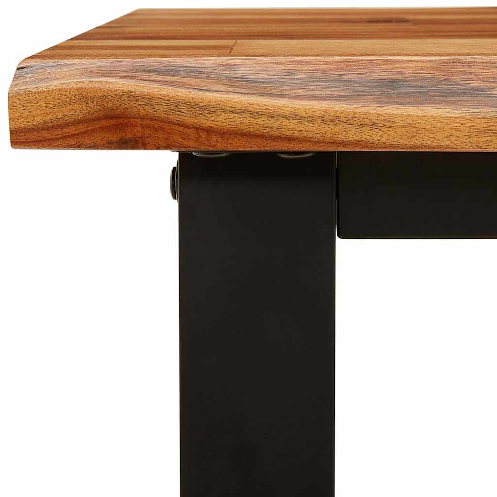vidaXL Console en bois d'acacia massif bord vif 140x40x80 cm