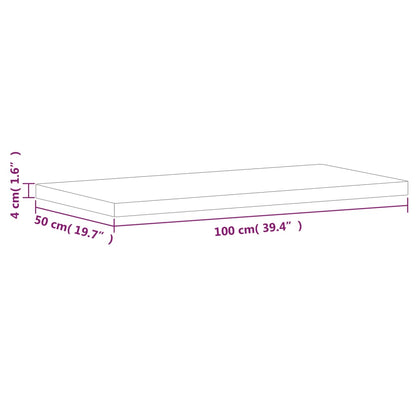 vidaXL Tischplatte 100x50x4 cm Rechteckig Massivholz Buche