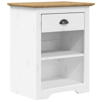 vidaXL Nachttisch BODO Braun 53x38,5x67 cm Massivholz Kiefer