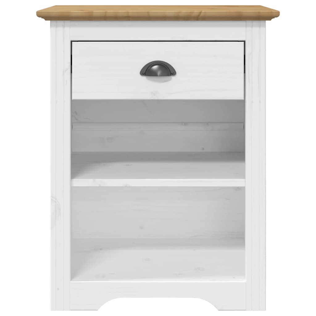 vidaXL Nachttisch BODO Braun 53x38,5x67 cm Massivholz Kiefer