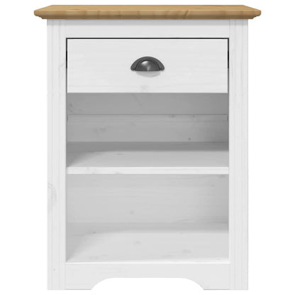 vidaXL Nachttisch BODO Braun 53x38,5x67 cm Massivholz Kiefer