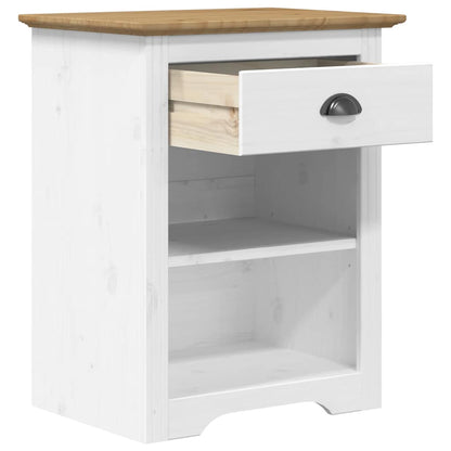 vidaXL Nachttisch BODO Braun 53x38,5x67 cm Massivholz Kiefer