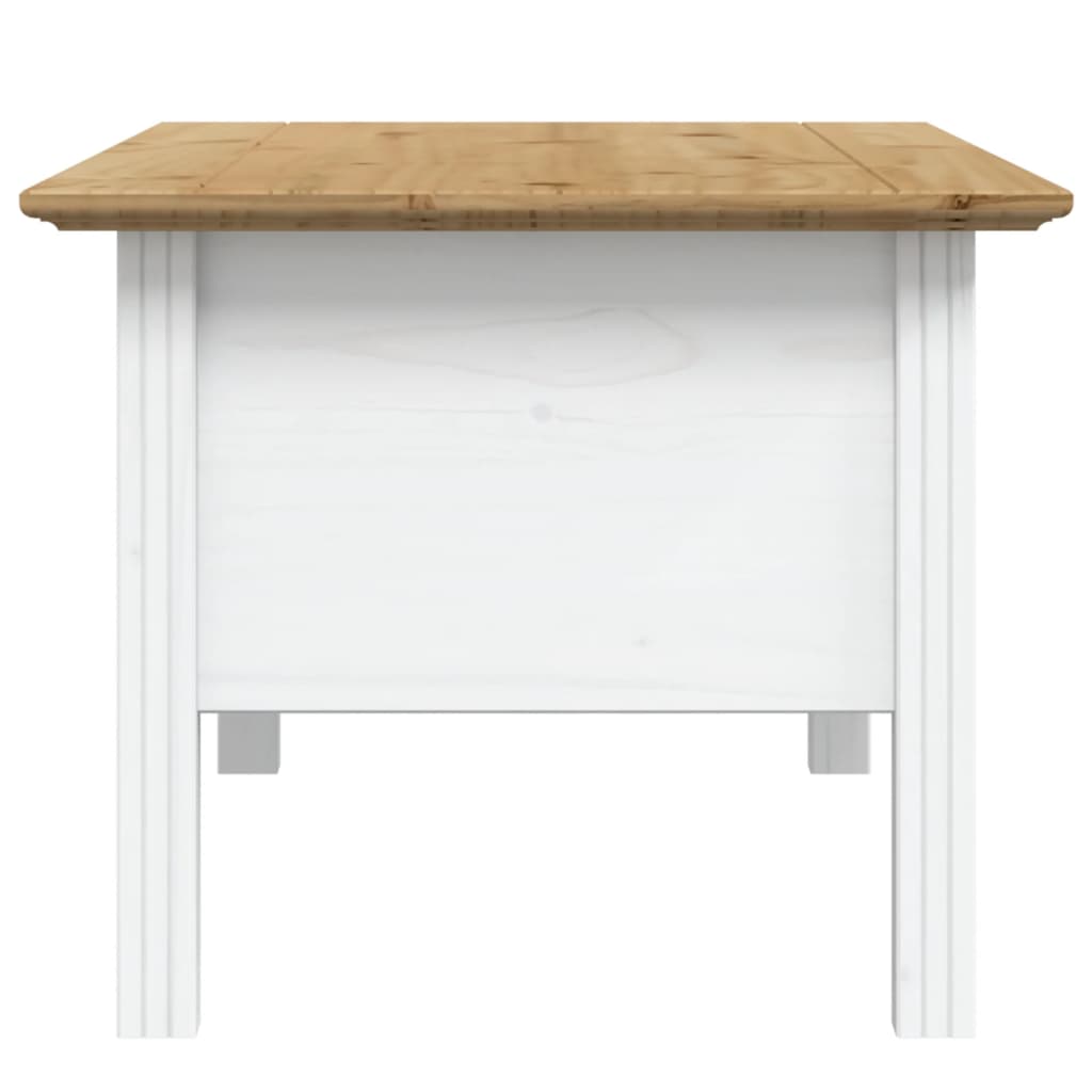 vidaXL Table basse BODO blanc et marron 100x55x46 cm pin massif