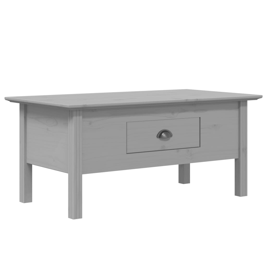 vidaXL Table basse BODO gris 100x55x46 cm en bois de pin massif