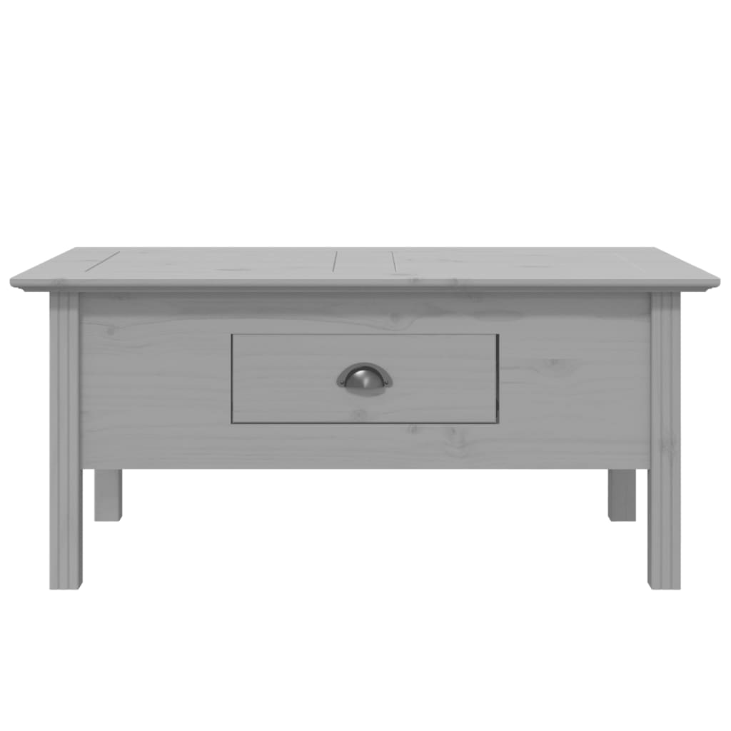 vidaXL Table basse BODO gris 100x55x46 cm en bois de pin massif