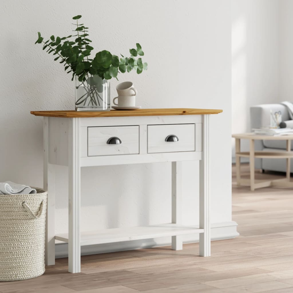vidaXL Table console BODO marron 91x35x74 cm en pin massif