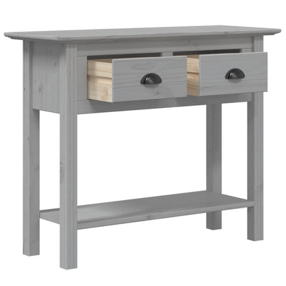 vidaXL Table console BODO Gris 91x35x74 cm Bois de pin massif