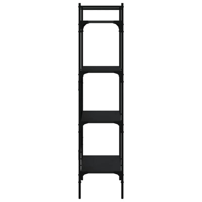 vidaXL Bücherregal 4 Fächer Schwarz 56x31,5x138,5 cm Holzwerkstoff