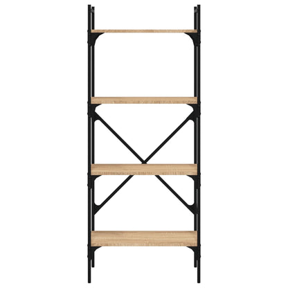 vidaXL Bücherregal 4 Fächer Sonoma-Eiche 56x31,5x138,5cm Holzwerkstoff