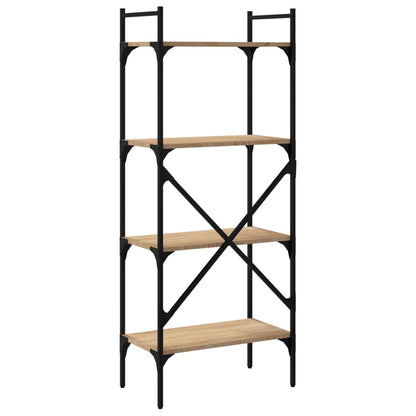 vidaXL Bücherregal 4 Fächer Sonoma-Eiche 56x31,5x138,5cm Holzwerkstoff