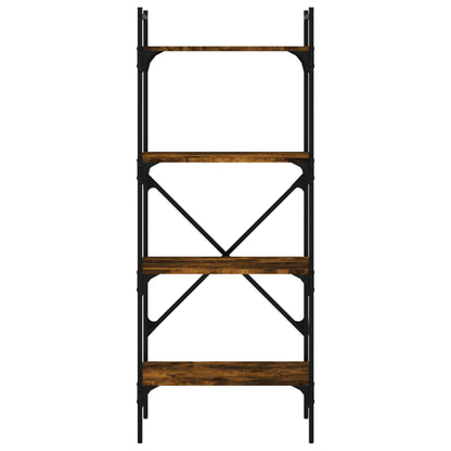 vidaXL Bücherregal 4 Fächer Räuchereiche 56x31,5x138,5cm Holzwerkstoff