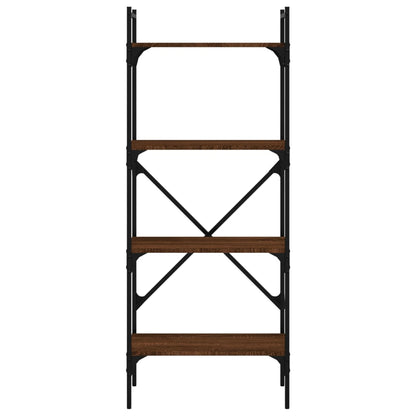 vidaXL Bücherregal 4 Fächer Braun Eiche 56x31,5x138,5 cm Holzwerkstoff